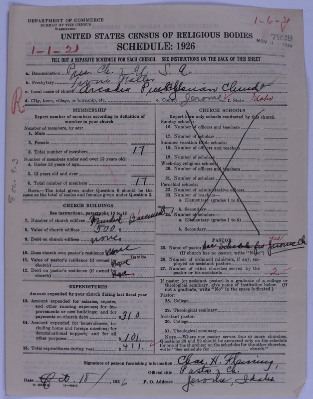 Scan of Presbyterian Church in the United States of America: 7929