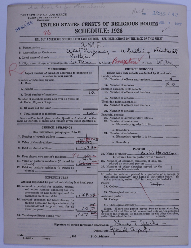 Scan of African Methodist Episcopal Church: 1288