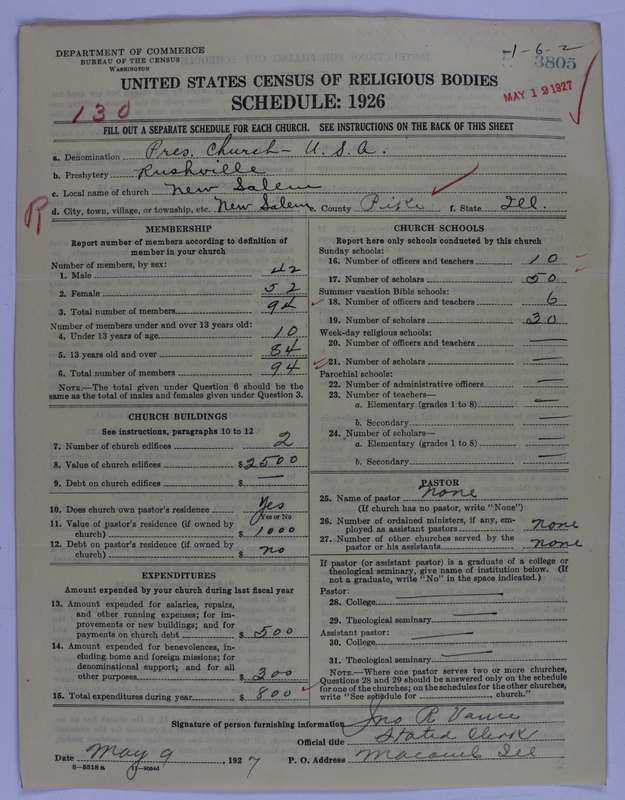 Scan of Presbyterian Church in the United States of America: 3805