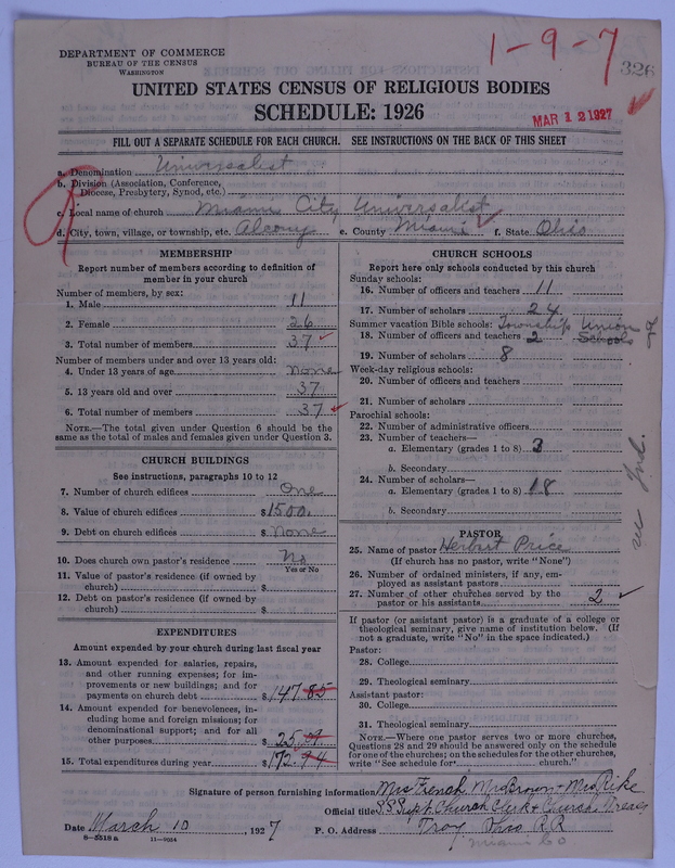 Scan of Universalist Church: 326