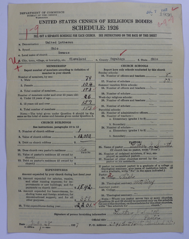 Scan of United Lutheran Church in America: 1936