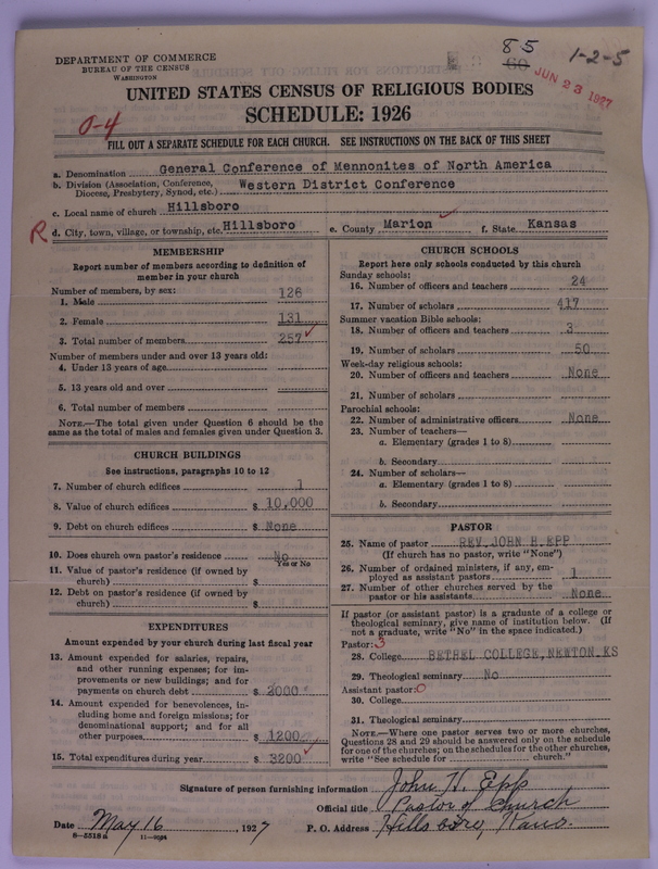 Scan of General Conference of the Mennonite Church of North America: 85
