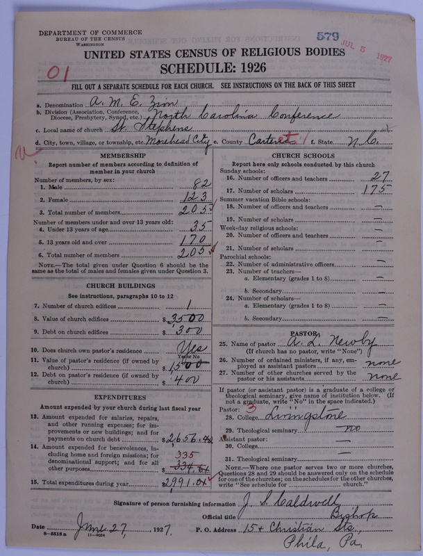 Scan of African Methodist Episcopal Zion Church: 579