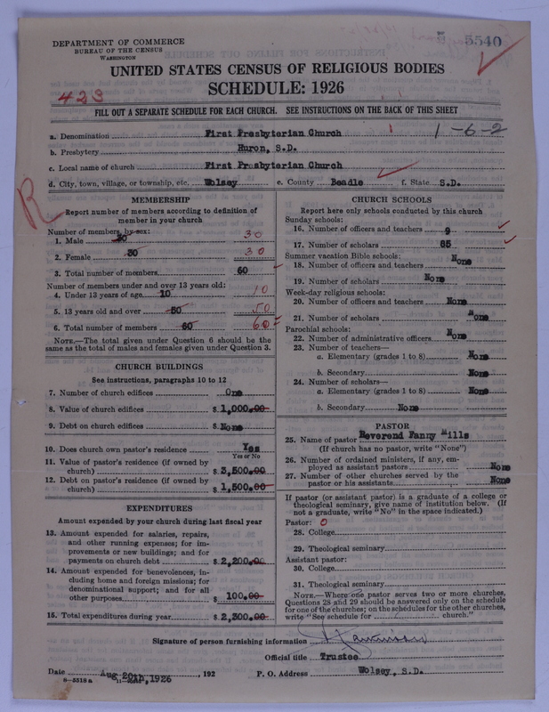Scan of Presbyterian Church in the United States of America: 5540