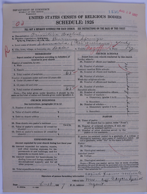 Scan of Primitive Baptists: 1456