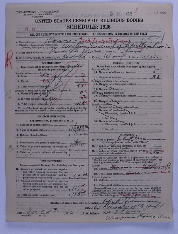 Scan of Moravian Church in America: 68