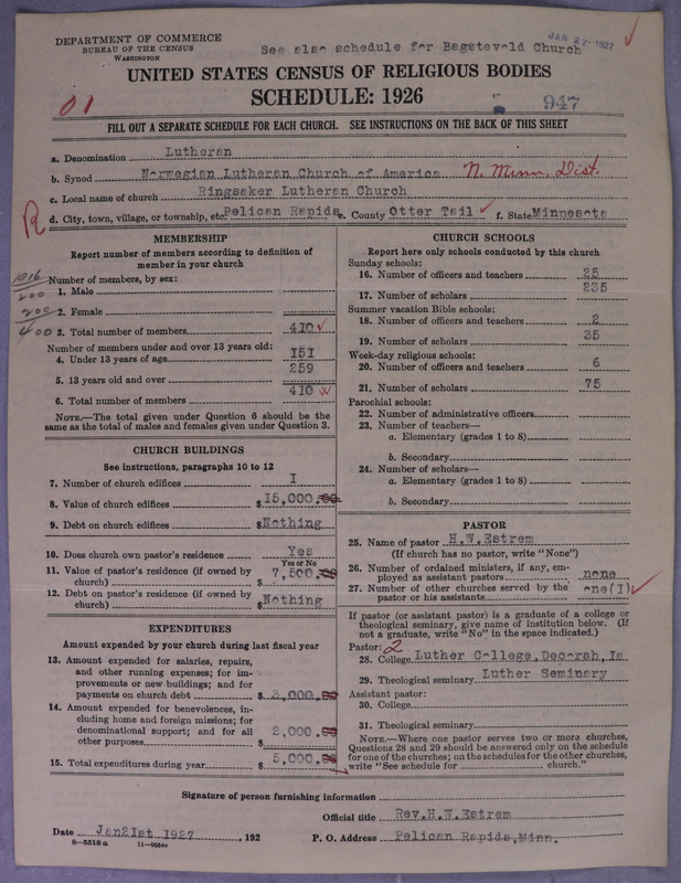 Scan of Norwegian Lutheran Church of America: 947