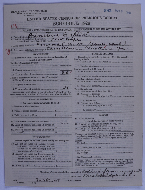 Scan of Primitive Baptists: 983
