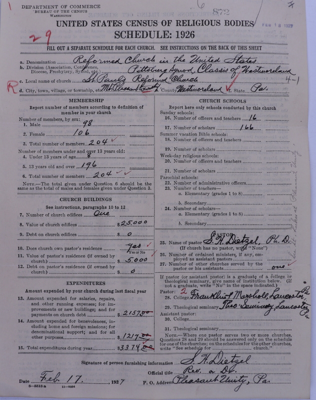 Scan of Reformed Church in the United States: 872