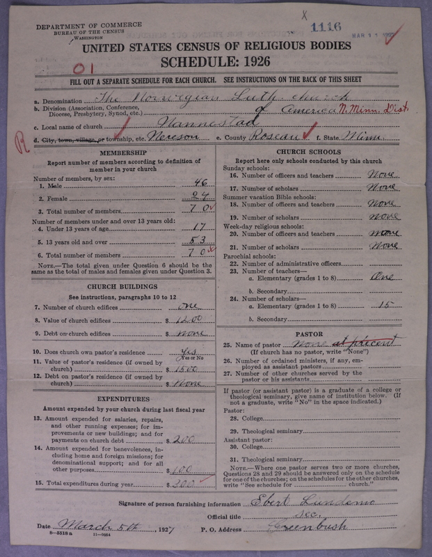 Scan of Norwegian Lutheran Church of America: 1116