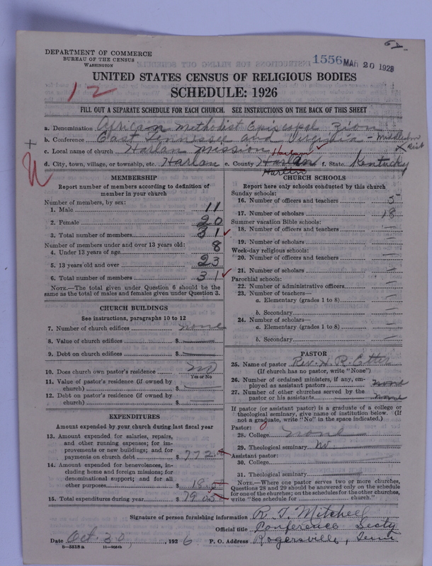 Scan of African Methodist Episcopal Zion Church: 1556
