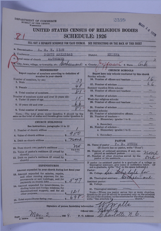 Scan of African Methodist Episcopal Zion Church: 2359