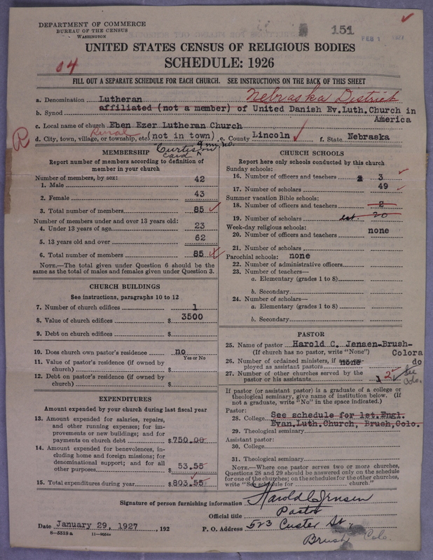 Scan of United Danish Evangelical Lutheran Church in America: 151