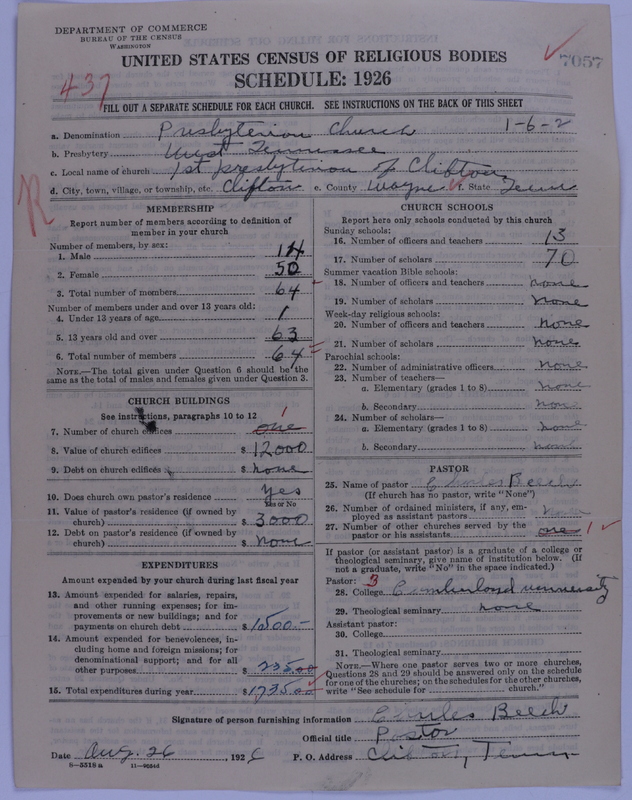 Scan of Presbyterian Church in the United States of America: 7057
