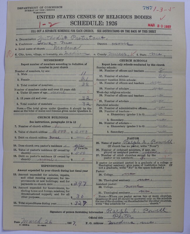 Scan of Methodist Protestant Church: 787