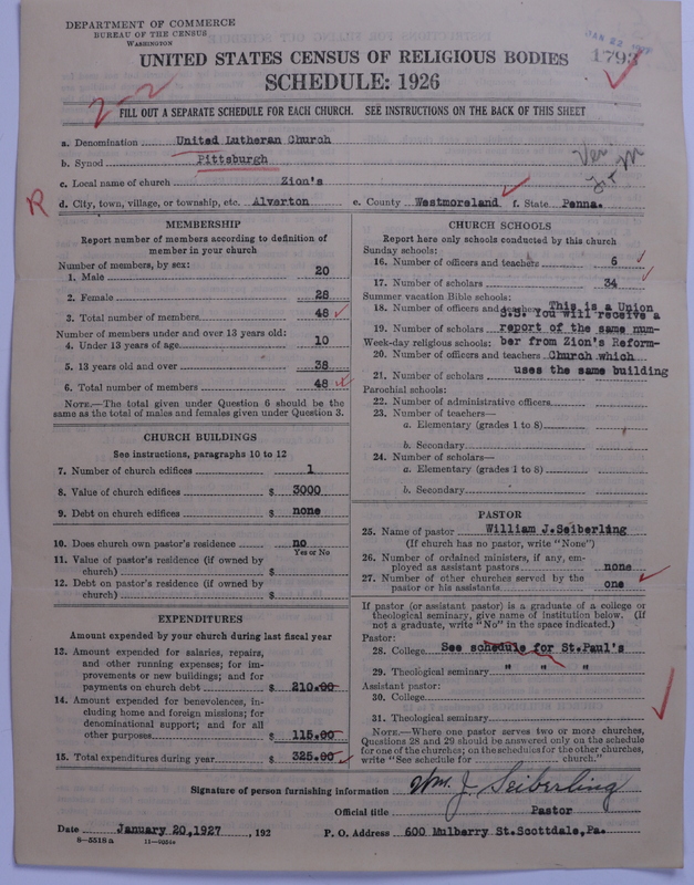 Scan of United Lutheran Church in America: 1793