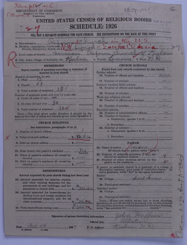 Scan of Reformed Church in the United States: 1427