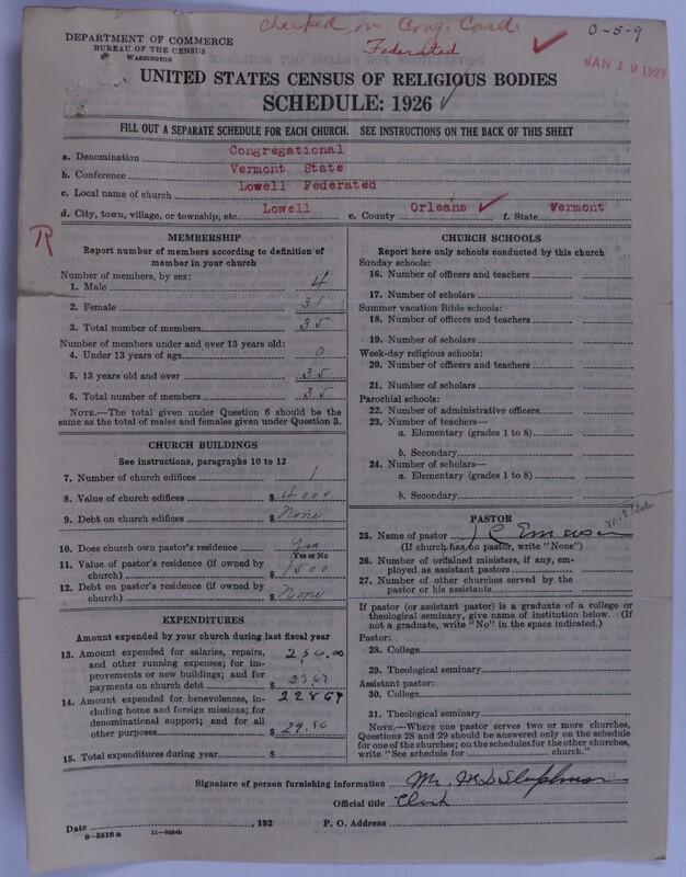 Scan of Federated Churches: 62