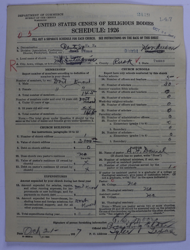 Scan of Colored Methodist Episcopal Church: 2419