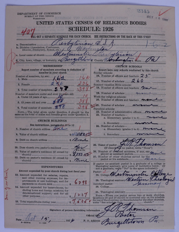 Scan of Presbyterian Church in the United States of America: 2345