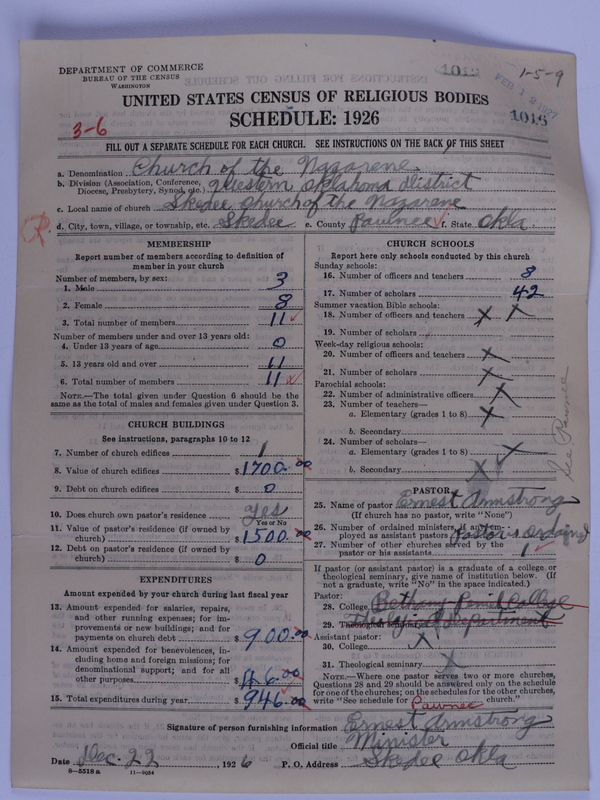 Scan of Church of the Nazarene: 1016