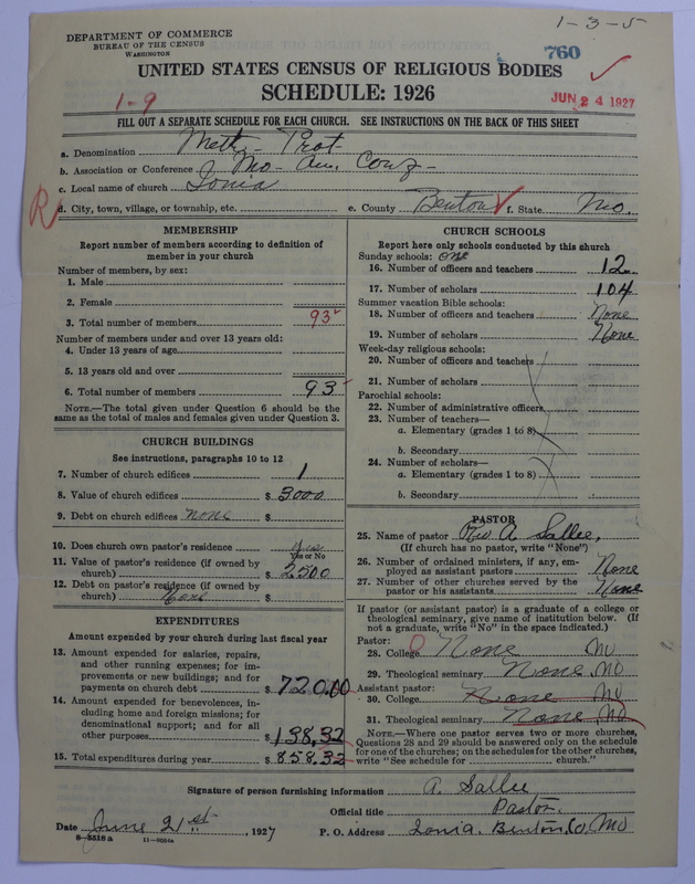 Scan of Methodist Protestant Church: 760
