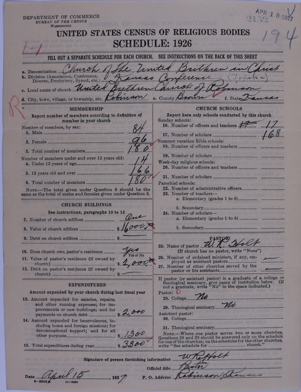 Scan of Church of the United Brethren in Christ: 2152