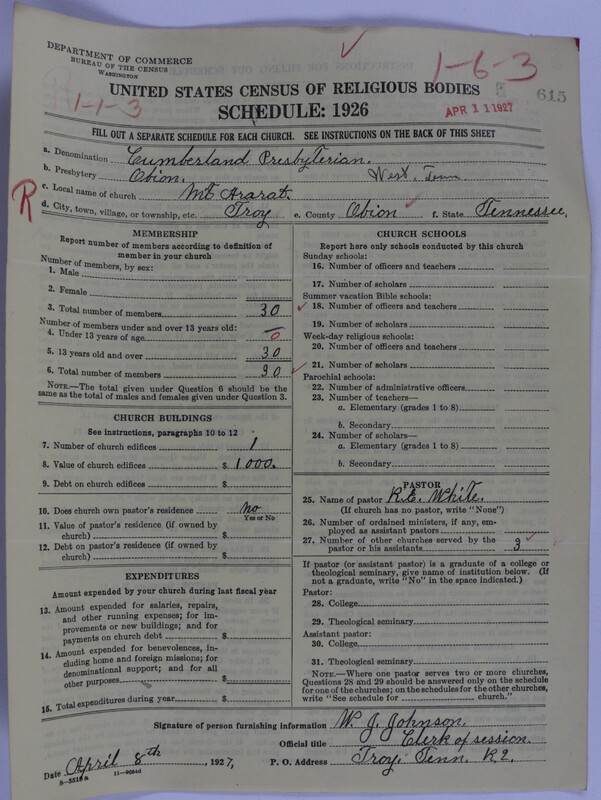 Scan of Cumberland Presbyterian Church: 615