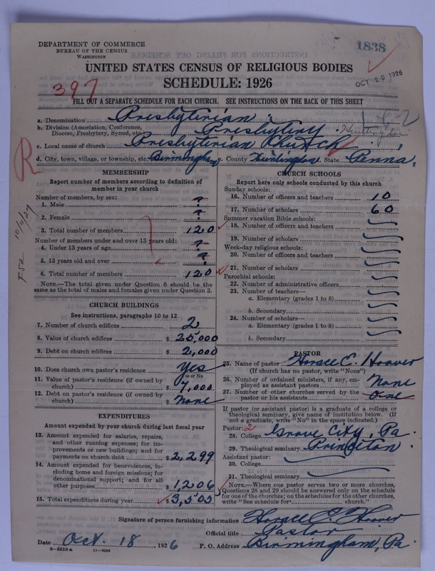 Scan of Presbyterian Church in the United States of America: 1838