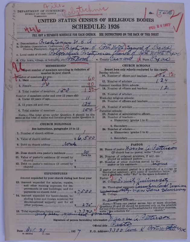 Scan of Presbyterian Church in the United States of America: 7758