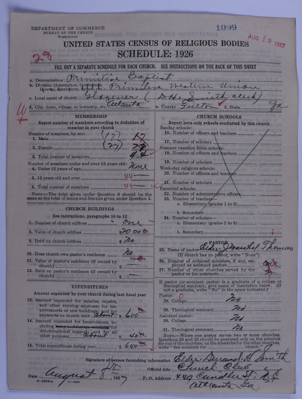 Scan of Primitive Baptists: 1099