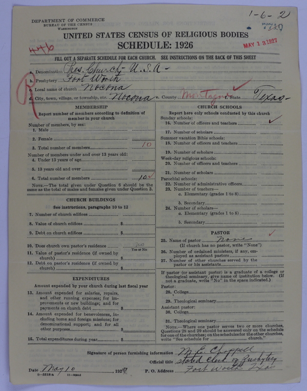 Scan of Presbyterian Church in the United States of America: 7710