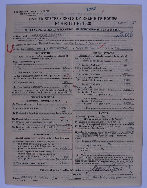 Scan of Church of Christ, Scientist: 1889
