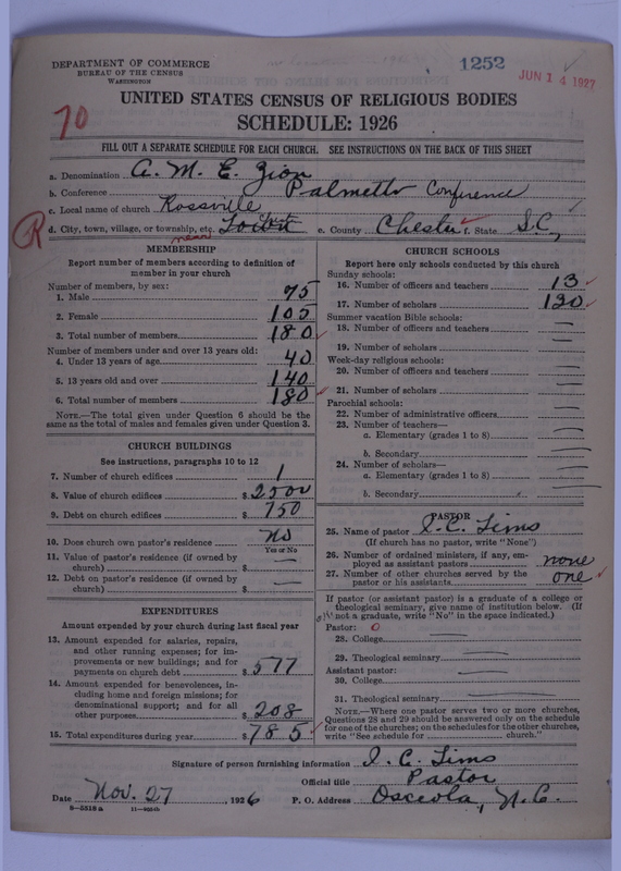 Scan of African Methodist Episcopal Zion Church: 1252