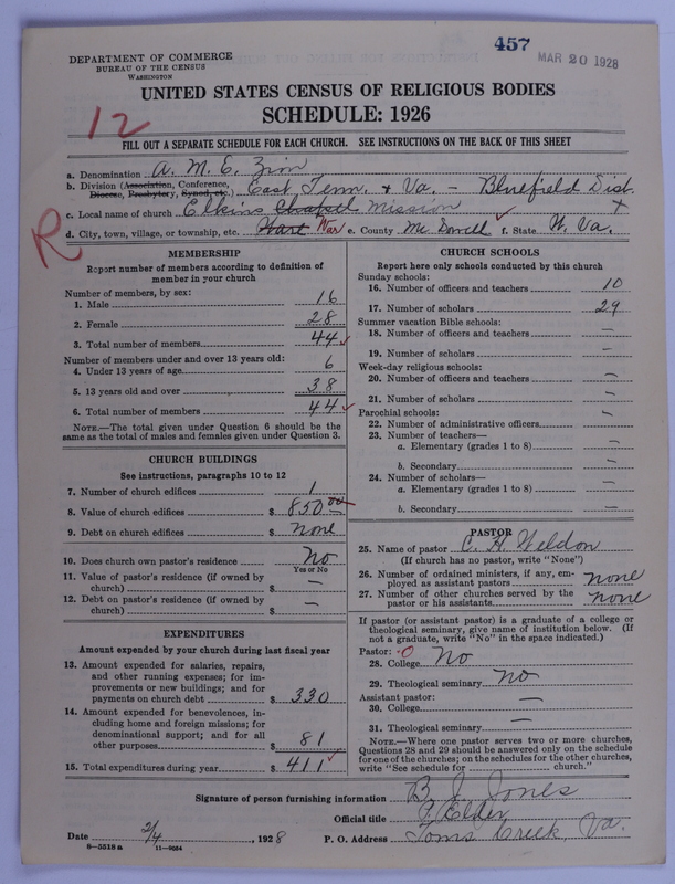 Scan of African Methodist Episcopal Zion Church: 457