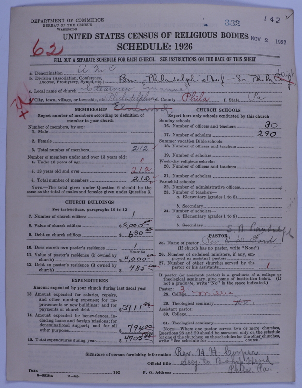 Scan of African Methodist Episcopal Church: 332
