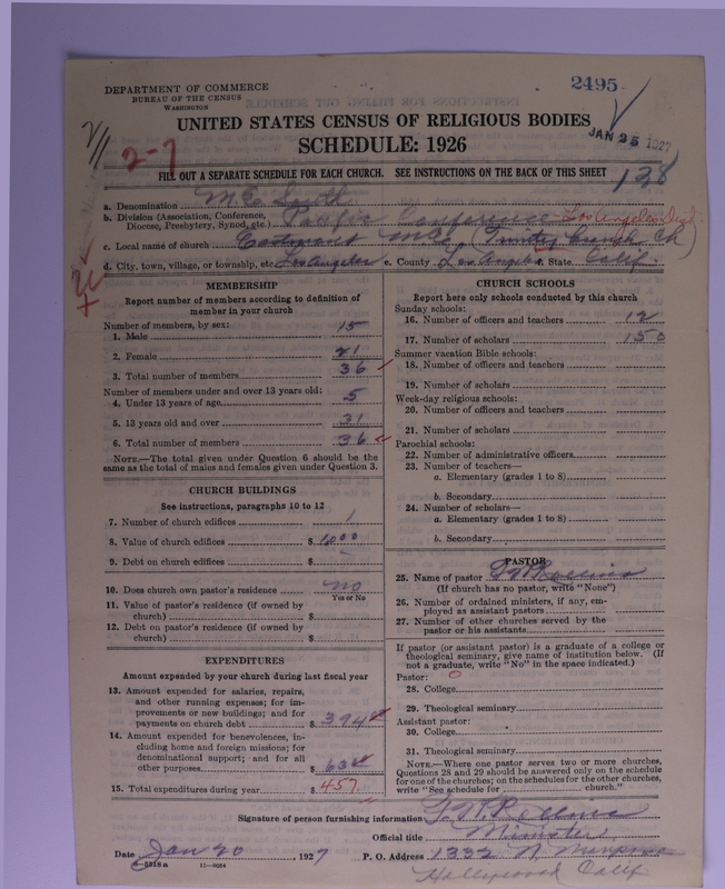 Scan of Methodist Episcopal Church, South: 2495