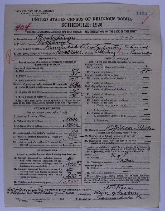 Scan of Presbyterian Church in the United States of America: 1404