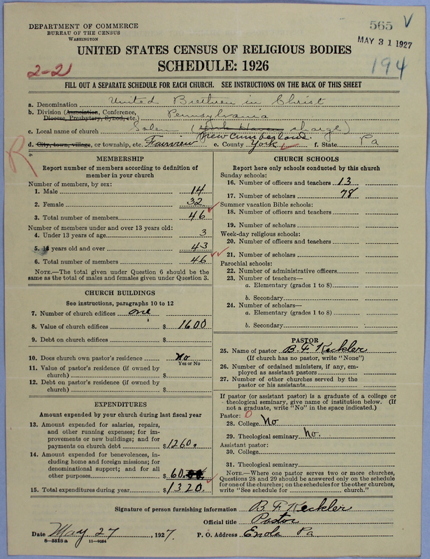 Scan of Church of the United Brethren in Christ: 565