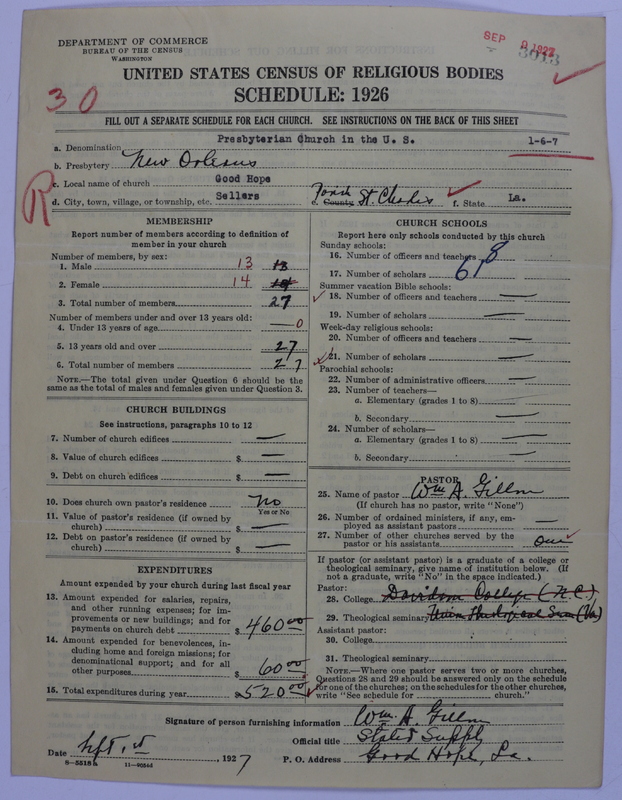Scan of Presbyterian Church in the United States: 3013