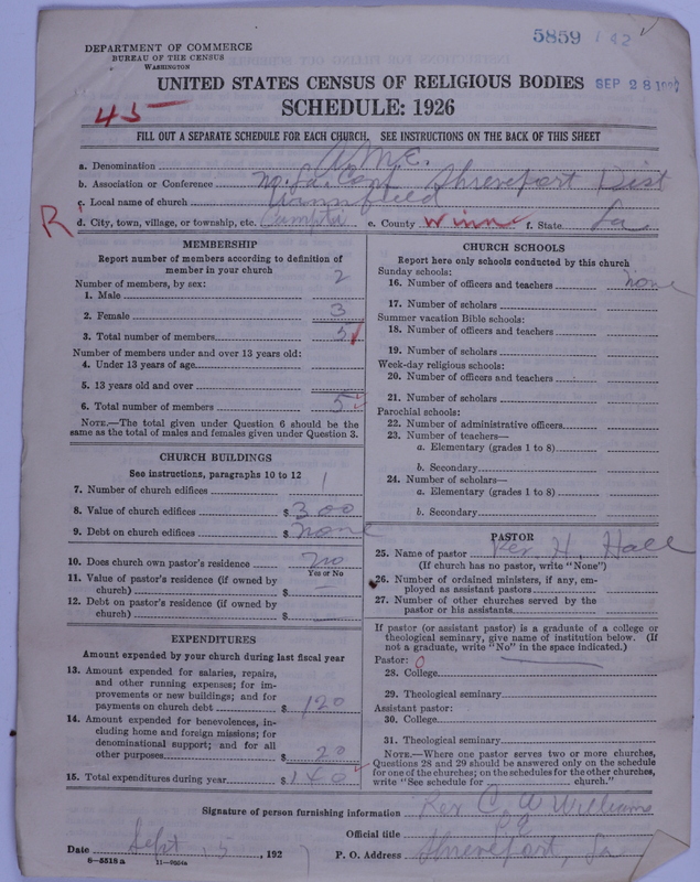 Scan of African Methodist Episcopal Church: 5859