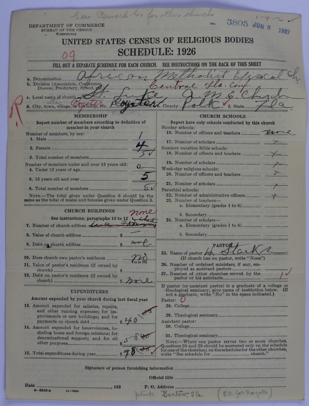 Scan of African Methodist Episcopal Church: 3805