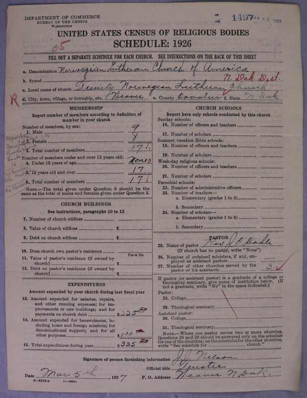 Scan of Norwegian Lutheran Church of America: 1497