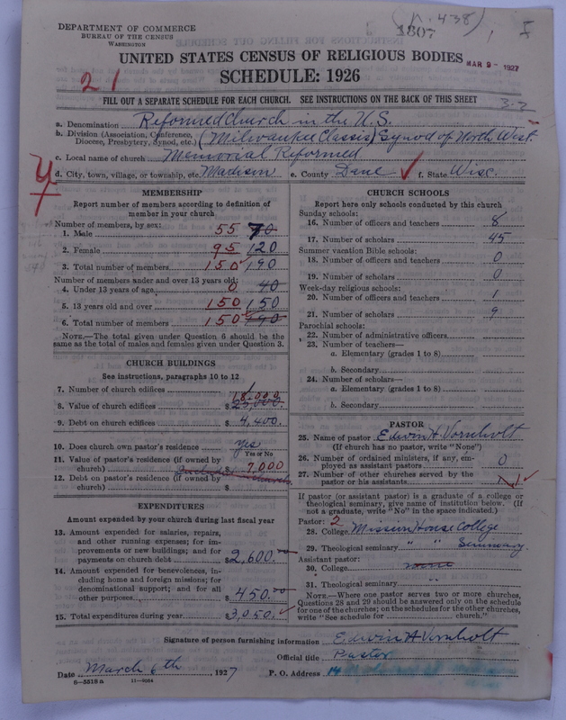 Scan of Reformed Church in the United States: 1307