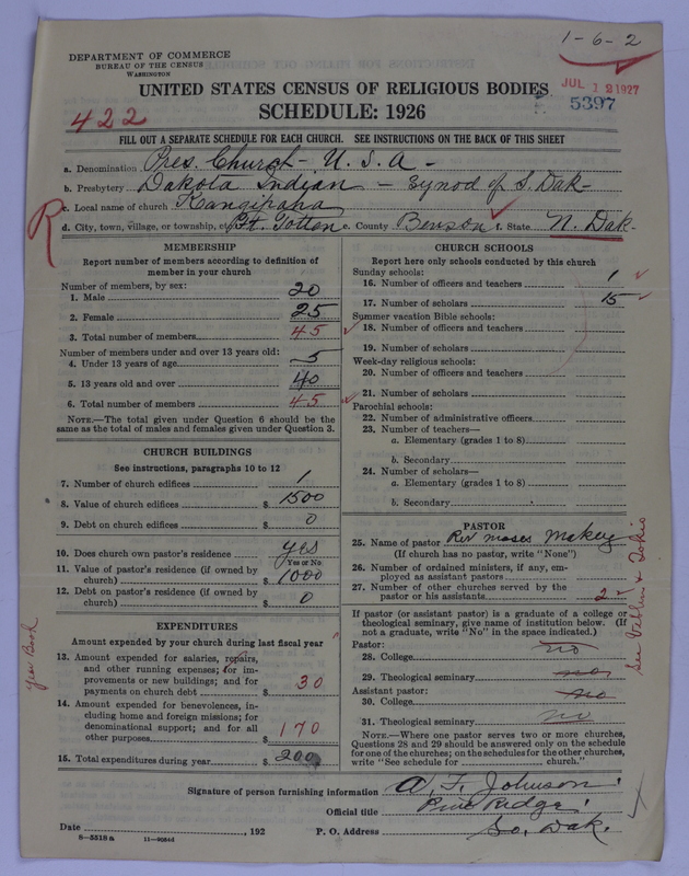 Scan of Presbyterian Church in the United States of America: 5397
