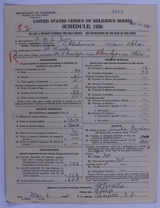 Scan of African Methodist Episcopal Zion Church: 2413