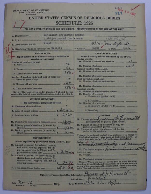 Scan of Methodist Protestant Church: 711