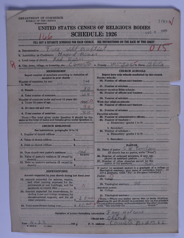 Scan of Free Will Baptists: 1004