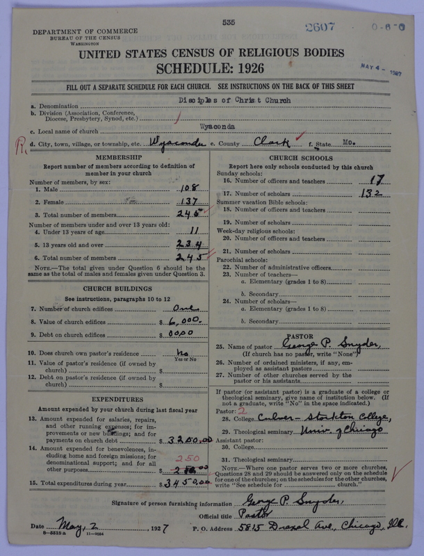 Scan of Disciples of Christ: 2607