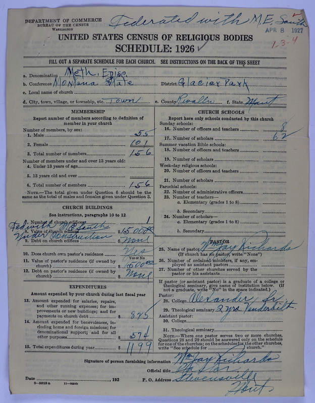 Scan of Federated Churches: